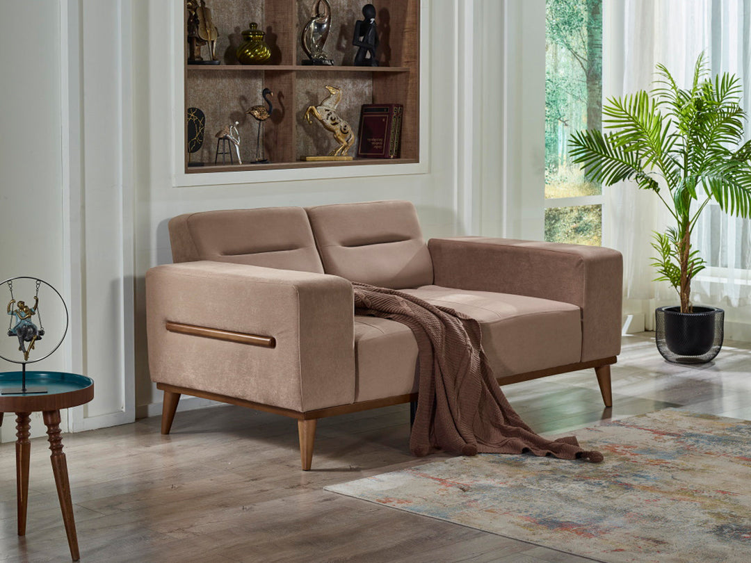 Odesa 69" Wide Square Arm Extendable Loveseat