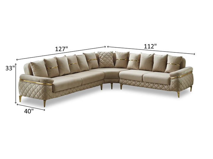 Orlando 127" / 112" Wide Convertible Sectional