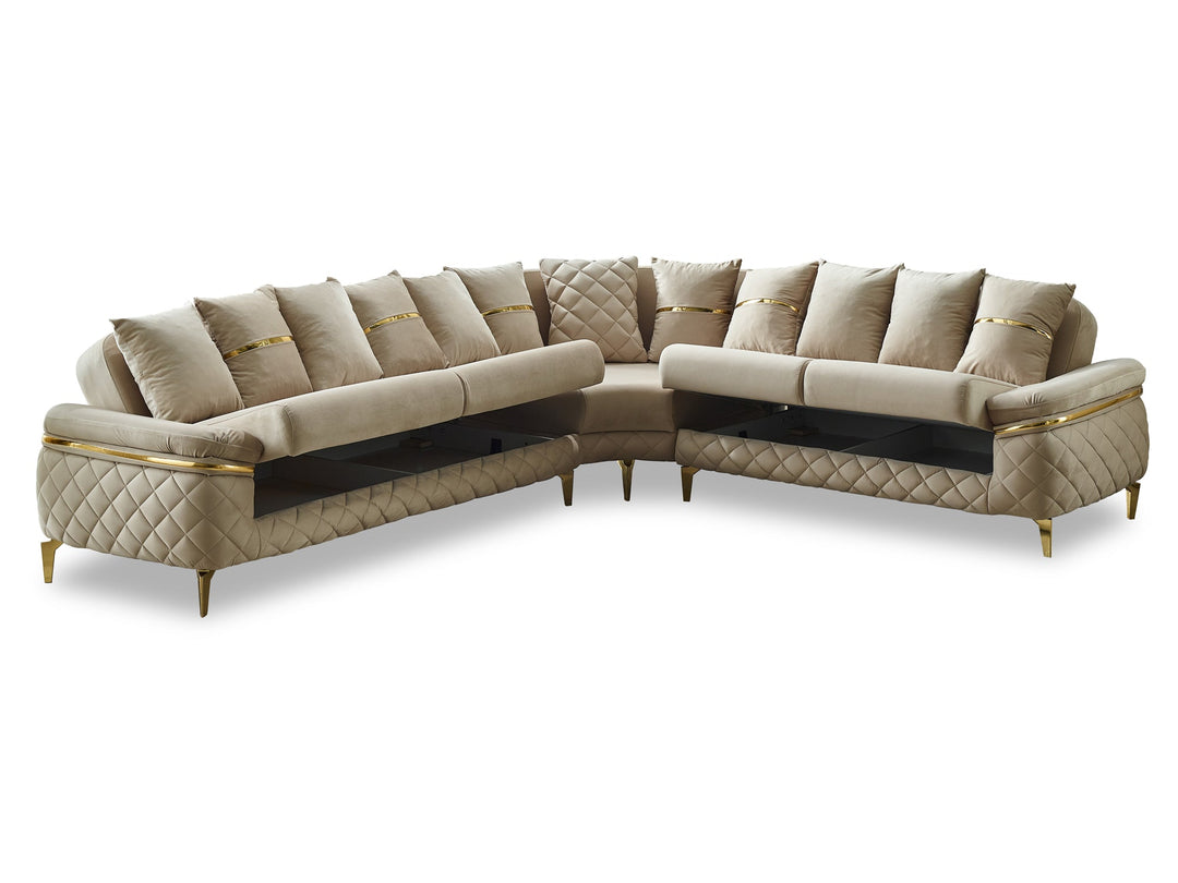 Orlando 127" / 112" Wide Convertible Sectional