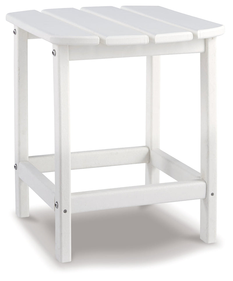 Sundown Treasure White Adirondack Chair with End Table from Ashley - DMV Furniture