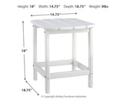 Sundown Treasure White Adirondack Chair with End Table from Ashley - DMV Furniture