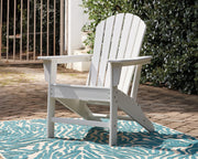 Sundown Treasure White Adirondack Chair with End Table from Ashley - DMV Furniture