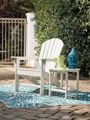 Sundown Treasure White Adirondack Chair with End Table from Ashley - DMV Furniture