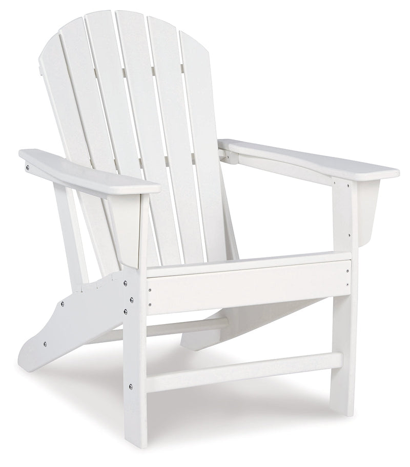Sundown Treasure White Adirondack Chair with End Table from Ashley - DMV Furniture