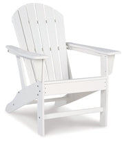 Sundown Treasure White Adirondack Chair with End Table from Ashley - DMV Furniture