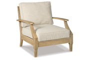 Clare View Beige Outdoor Loveseat and 4 Lounge Chairs -  Ashley - DMV Furniture