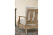 Clare View Beige Outdoor Sofa, Loveseat and Lounge Chair -  Ashley - DMV Furniture