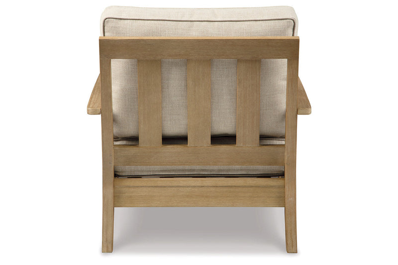 Clare View Beige Outdoor Sofa, Loveseat and Lounge Chair -  Ashley - DMV Furniture