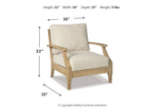Clare View Beige Outdoor Sofa, Loveseat and Lounge Chair -  Ashley - DMV Furniture