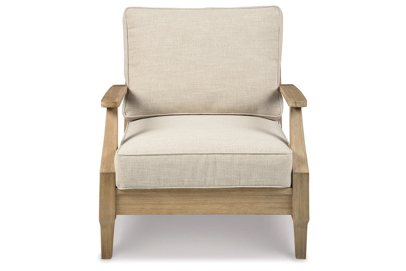 Clare View Beige Outdoor Sofa, Loveseat and Lounge Chair -  Ashley - DMV Furniture