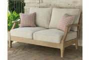 Clare View Beige Outdoor Sofa, Loveseat and Lounge Chair -  Ashley - DMV Furniture