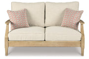 Clare View Beige Outdoor Sofa, Loveseat and Lounge Chair -  Ashley - DMV Furniture