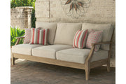 Clare View Beige Outdoor Sofa, Loveseat and Lounge Chair -  Ashley - DMV Furniture