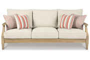 Clare View Beige Outdoor Sofa, Loveseat and Lounge Chair -  Ashley - DMV Furniture
