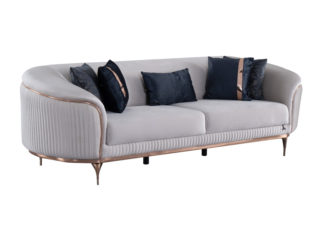 Pandora 100" Wide Striped Sofa