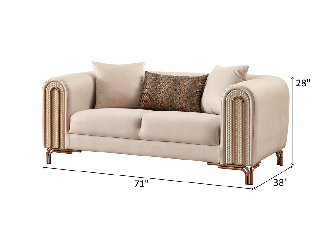 Paris 71" Wide Tuxedo Arm Loveseat