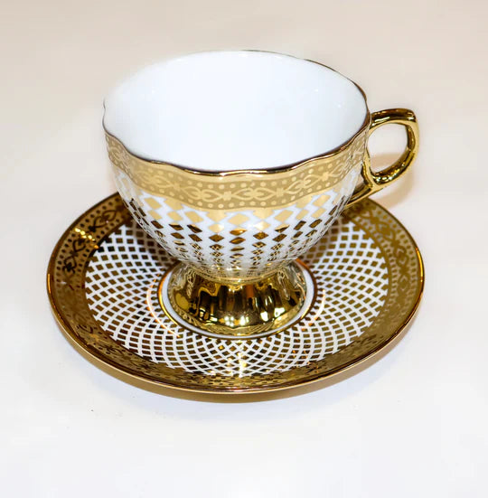 12pc Tea set Gold