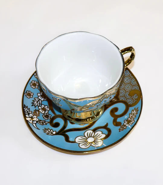 12pc Tea set Blue