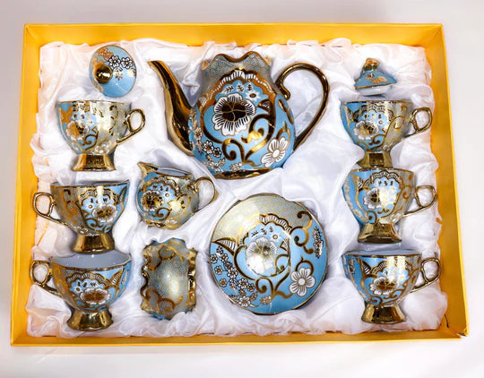 15pc Tea set Blue