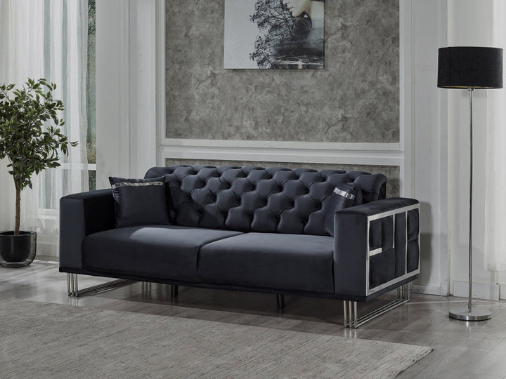 Puzzle 87" Wide Tufted Extendable Sofa