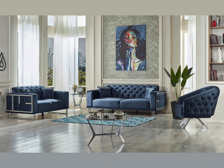 Puzzle Tufted Living Room Set