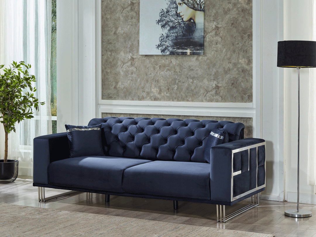 Puzzle 87" Wide Tufted Extendable Sofa