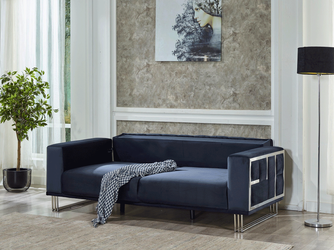 Puzzle 87" Wide Tufted Extendable Sofa