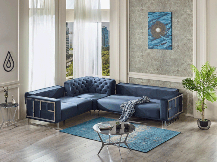 Puzzle 118" / 98" Wide Tufted Extendable Sectional