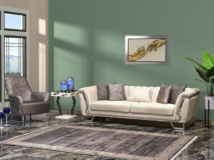 Roma 93" Wide Striped Sofa