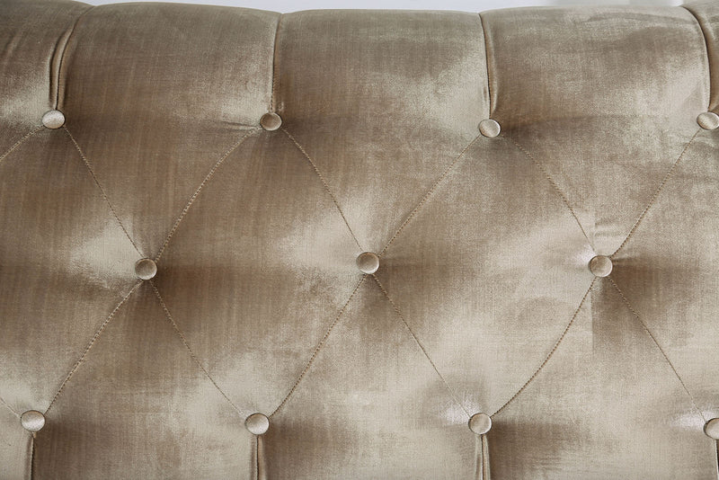 Elicia Champagne/Turquoise Sofa