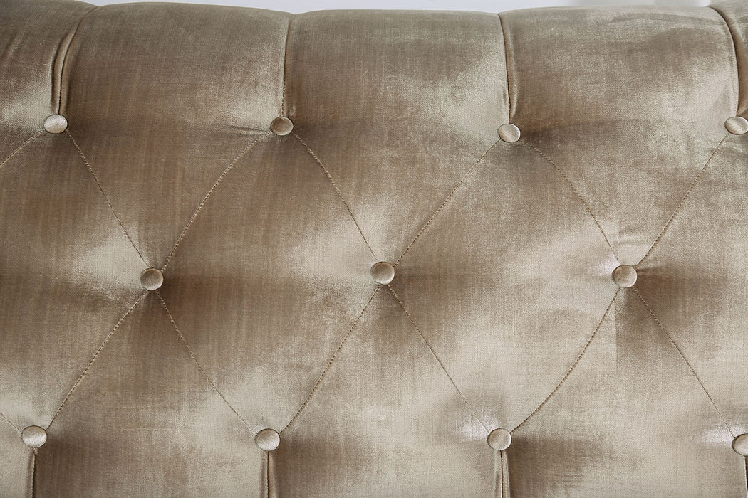 Elicia Champagne/Turquoise Sofa