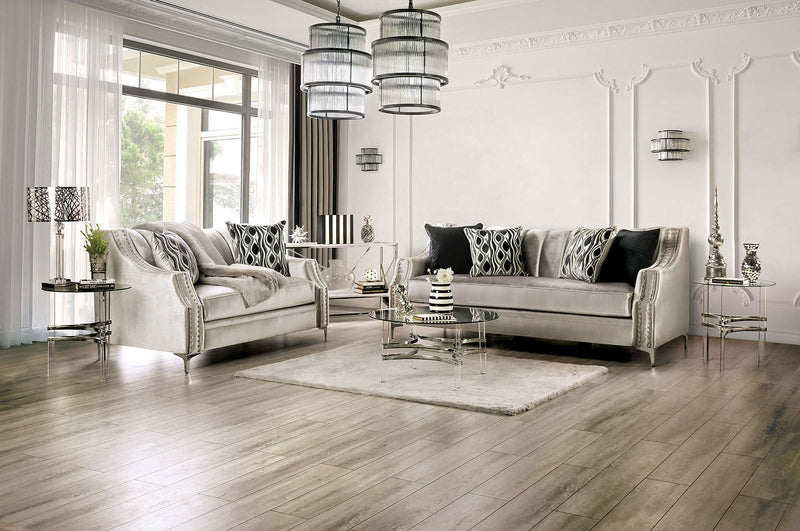 Elicia Silver/Black Sofa