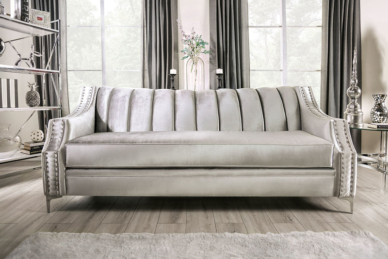 Elicia Silver/Black Sofa