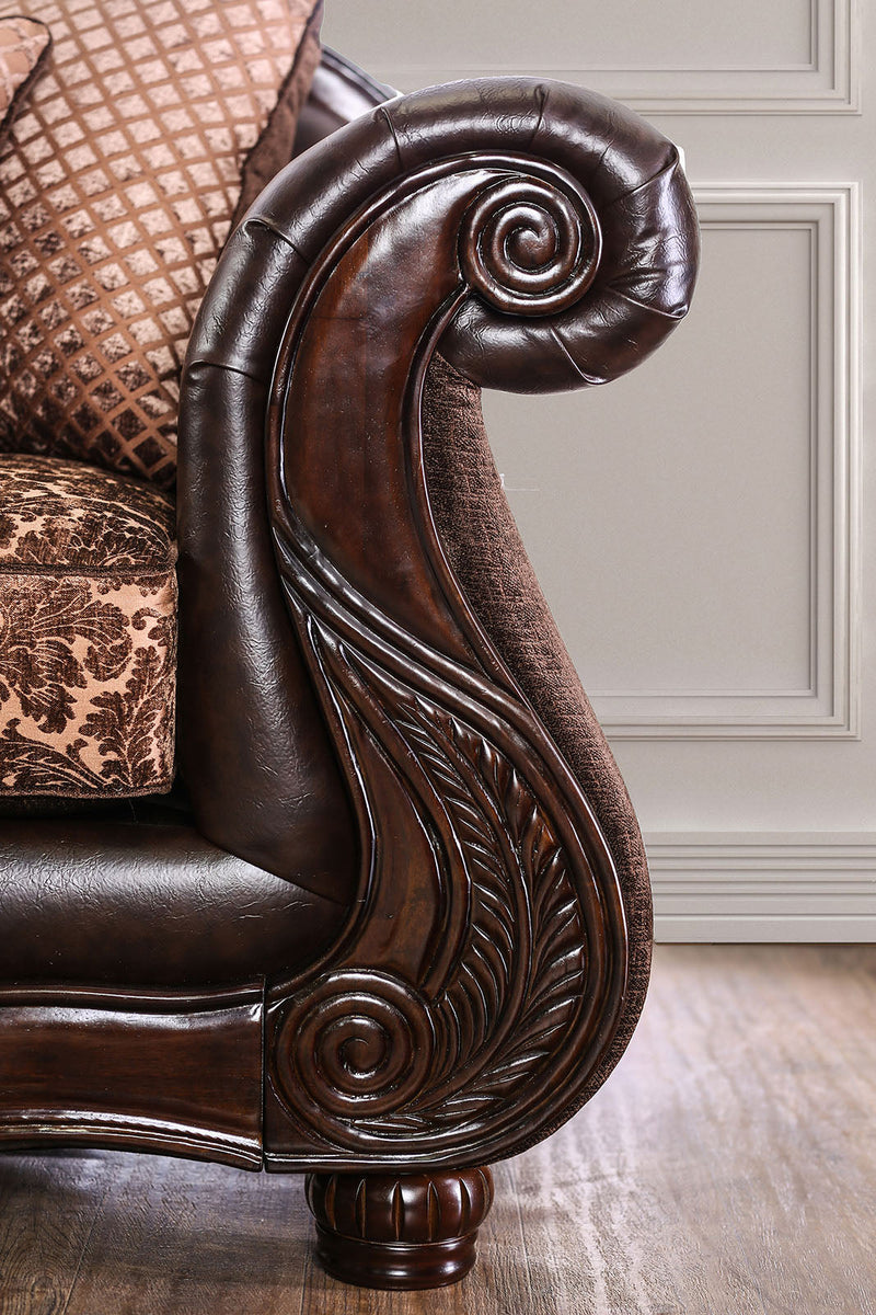 Elpis Brown/Espresso Sofa
