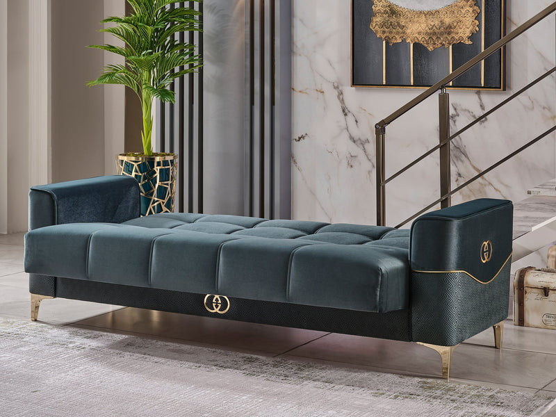 Clara 90" Wide Square Arm Convertible Sofa