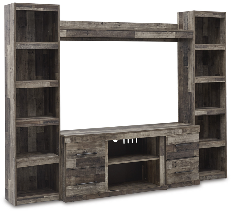 Derekson Multi Gray 4-Piece Entertainment Center -  Ashley - DMV Furniture