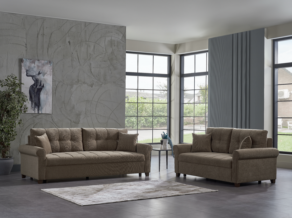 Mocca Koopsi Brown Living Room Set