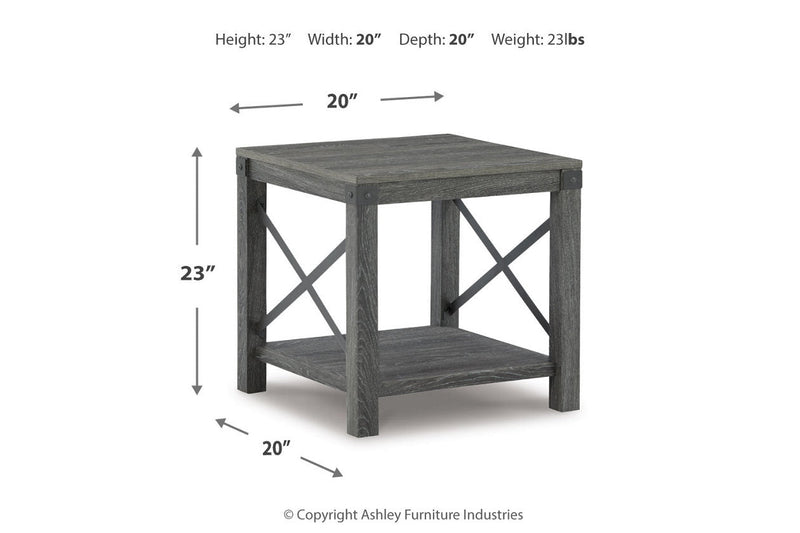 Freedan Grayish Brown Lift-top Coffee Table, 2 End Tables and Console -  Ashley - DMV Furniture