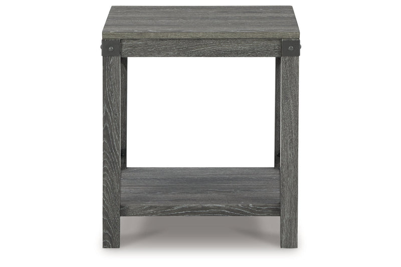 Freedan Grayish Brown Lift-top Coffee Table, 2 End Tables and Console -  Ashley - DMV Furniture