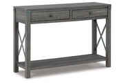 Freedan Grayish Brown Lift-top Coffee Table, 2 End Tables and Console -  Ashley - DMV Furniture