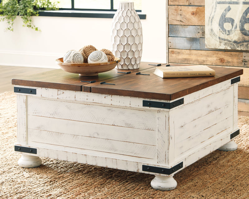Wystfield White/Brown Coffee Table with 2 End Tables from Ashley - DMV Furniture