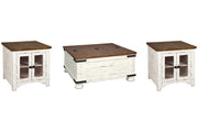 Wystfield White/Brown Coffee Table and 2 End Tables -  Ashley - DMV Furniture