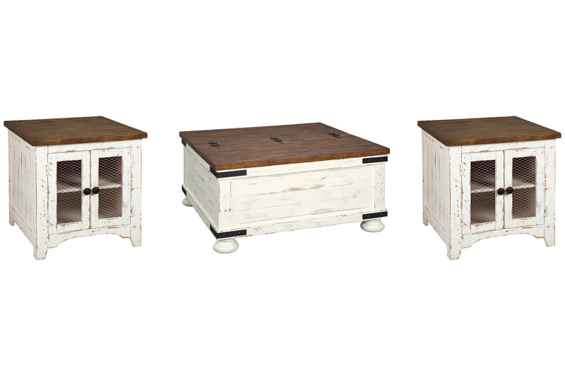 Wystfield White/Brown Coffee Table and 2 End Tables -  Ashley - DMV Furniture
