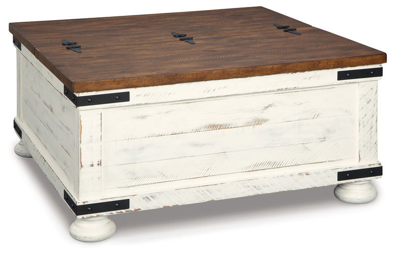 Wystfield White/Brown Coffee Table with 2 End Tables from Ashley - DMV Furniture