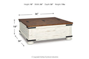 Wystfield White/Brown Coffee Table and Chairside End Table -  Ashley - DMV Furniture