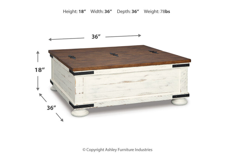 Wystfield White/Brown Coffee Table and Chairside End Table -  Ashley - DMV Furniture