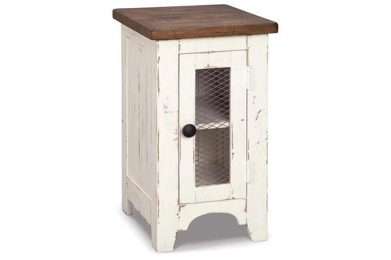 Wystfield White/Brown Coffee Table and Chairside End Table -  Ashley - DMV Furniture