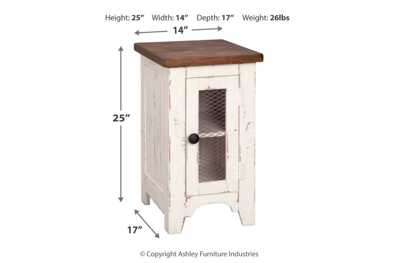 Wystfield White/Brown Coffee Table and Chairside End Table -  Ashley - DMV Furniture