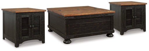 Valebeck Coffee Table with 2 End Tables in Black/Brown from Ashley - DMV Furniture