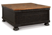 Valebeck Black/Brown Coffee Table and 2 Chairside End Tables -  Ashley - DMV Furniture